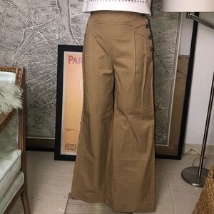 DOLCE & Gabbana Stylish Tan Wide-Leg Pants Size 40